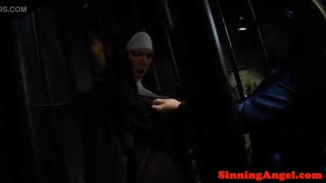 Busty lesbian nun fingered in religious jail