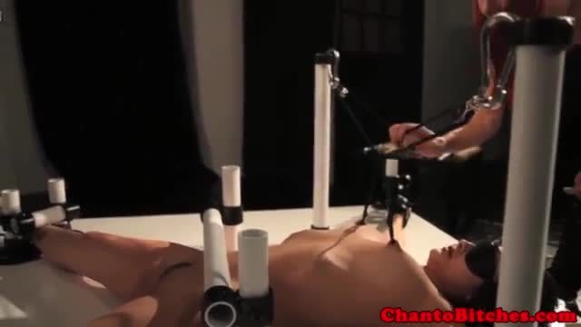 Petite bdsm bondage sub gets flogged
