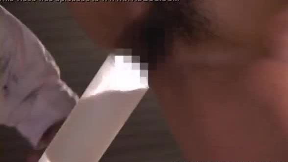 Kinky asian babe in bondage receives a nasty dildo